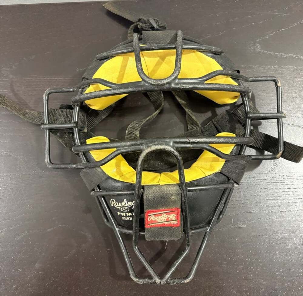 Rawlings PWMX Baseball Catcher's Mask Black Yellow